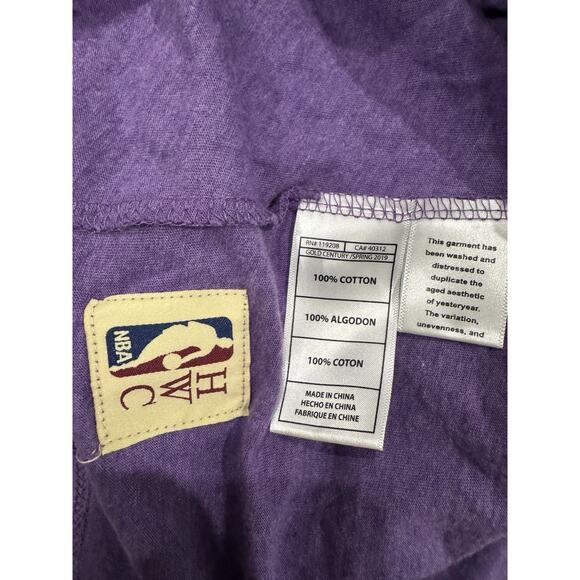 Mitchell & Ness Lakers Hoodie Men’s M Purple/Gold HWC Pullover Cotton VTG Style - Picture 8 of 8